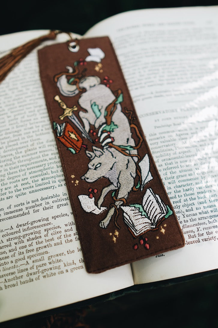 Winter Wolf | Embroidered Bookmark