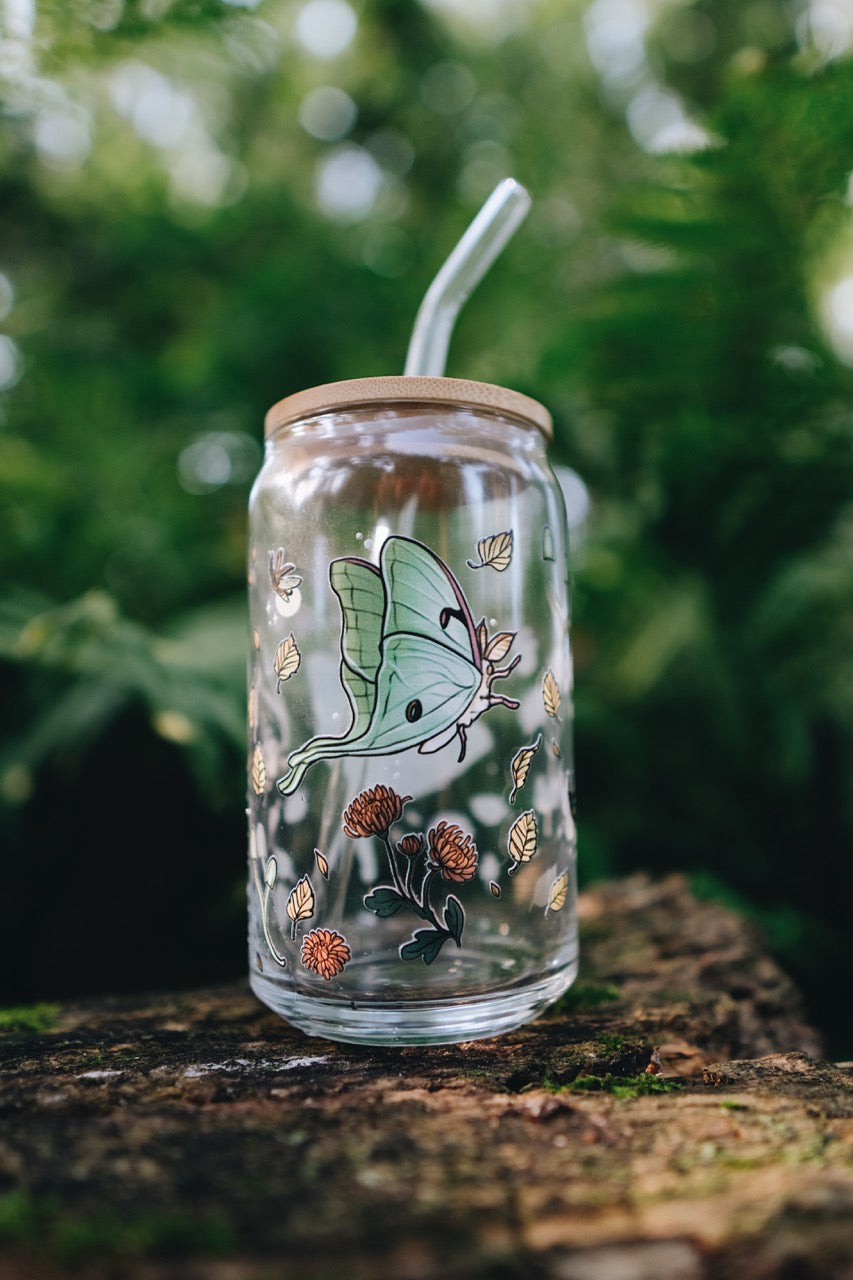 Luna Moth Glass 16oz