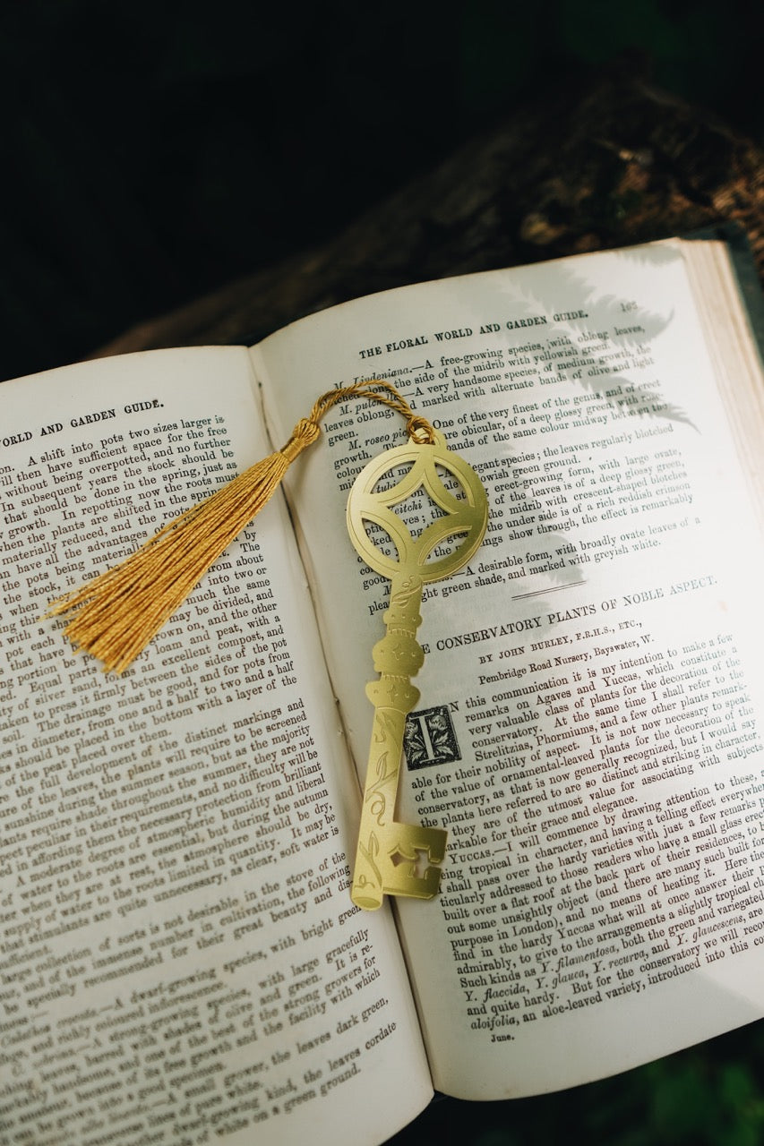 Skeleton Key Metal Bookmark