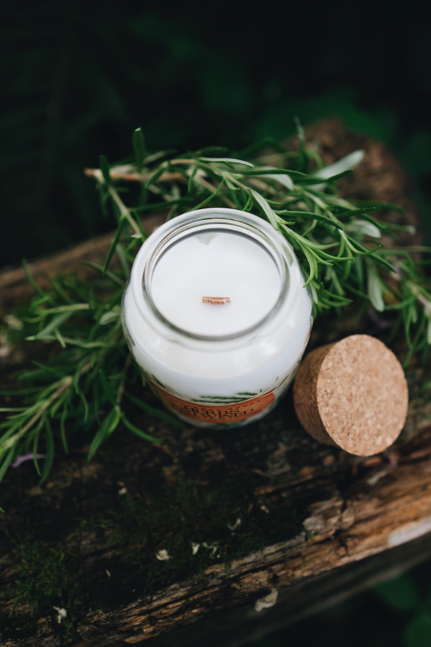 Herbs Entwined | 8oz Apothecary Soy Candle | Rosemary, Sage and Woody