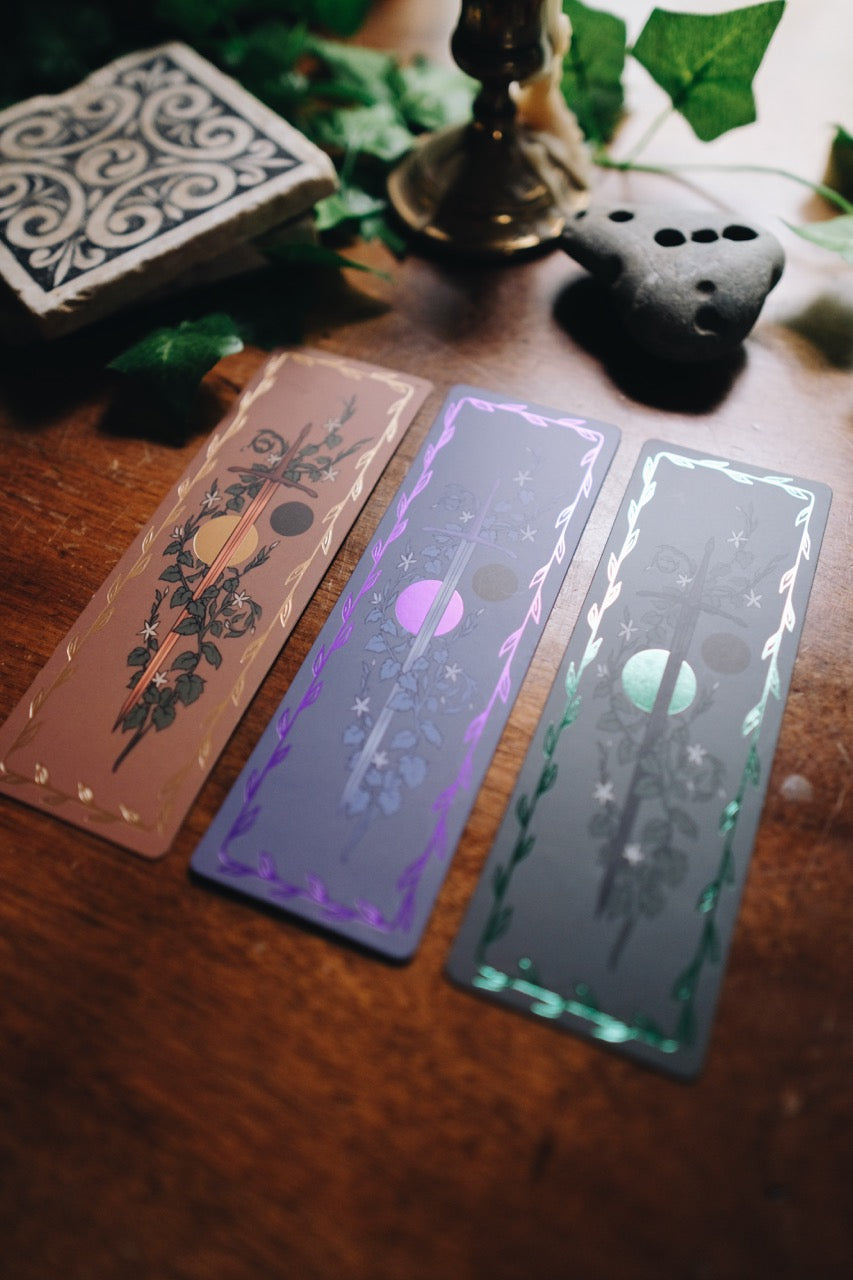 Fantasy Creatures Gilded Cardstock Bookmarks | Warriors & Mages Collection