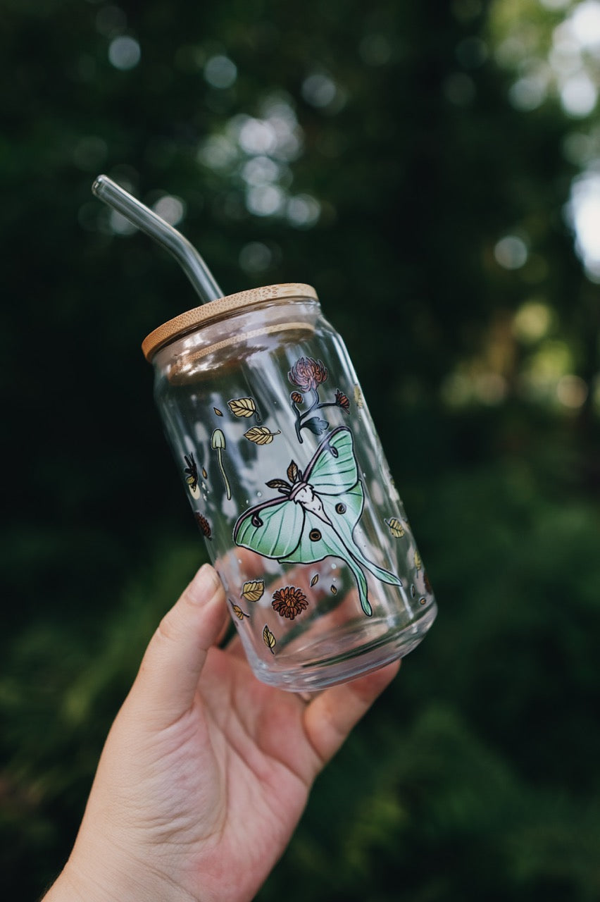 Luna Moth Glass 16oz