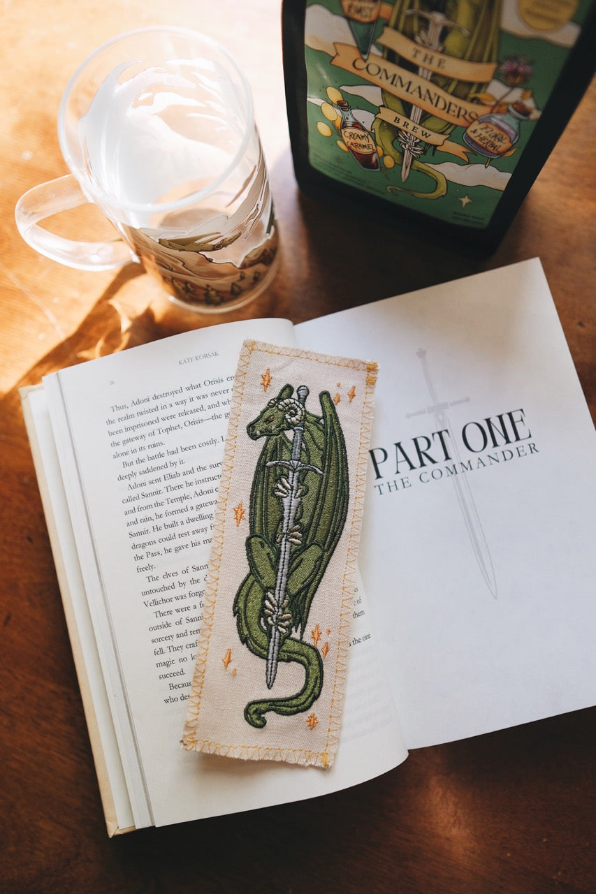 Dragon Guard Embroidered Bookmark