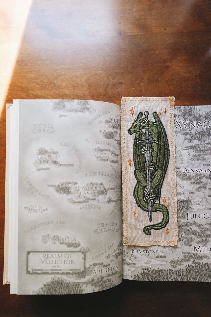 Dragon Guard Embroidered Bookmark