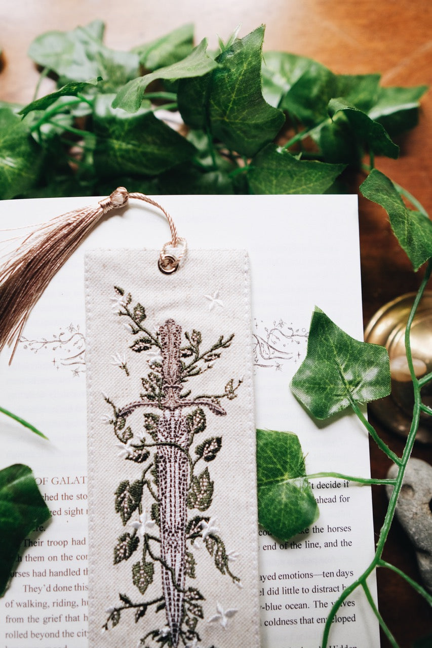 Evylin's Dagger | 7" x 2.5" Embroidered Bookmark | Warriors & Mages