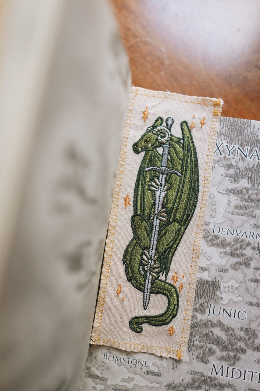 Dragon Guard Embroidered Bookmark