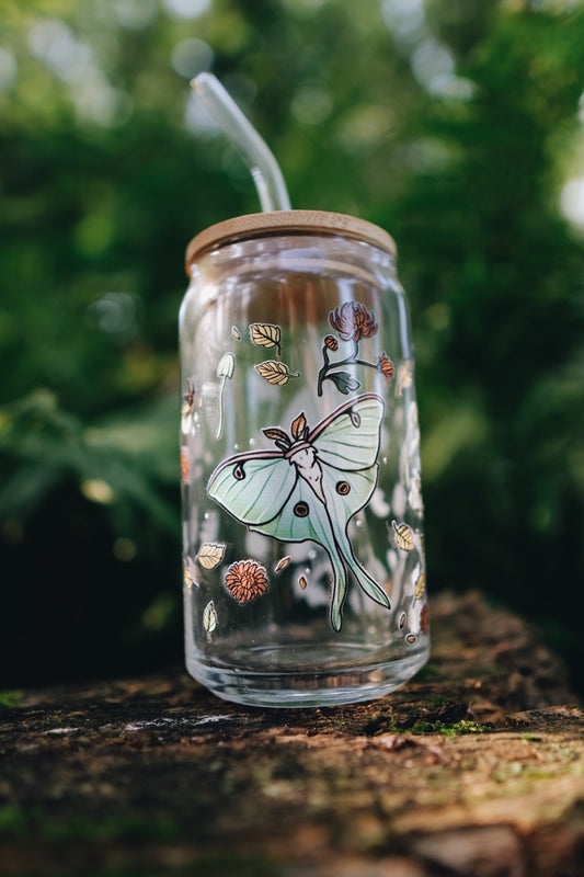 Luna Moth Glass 16oz