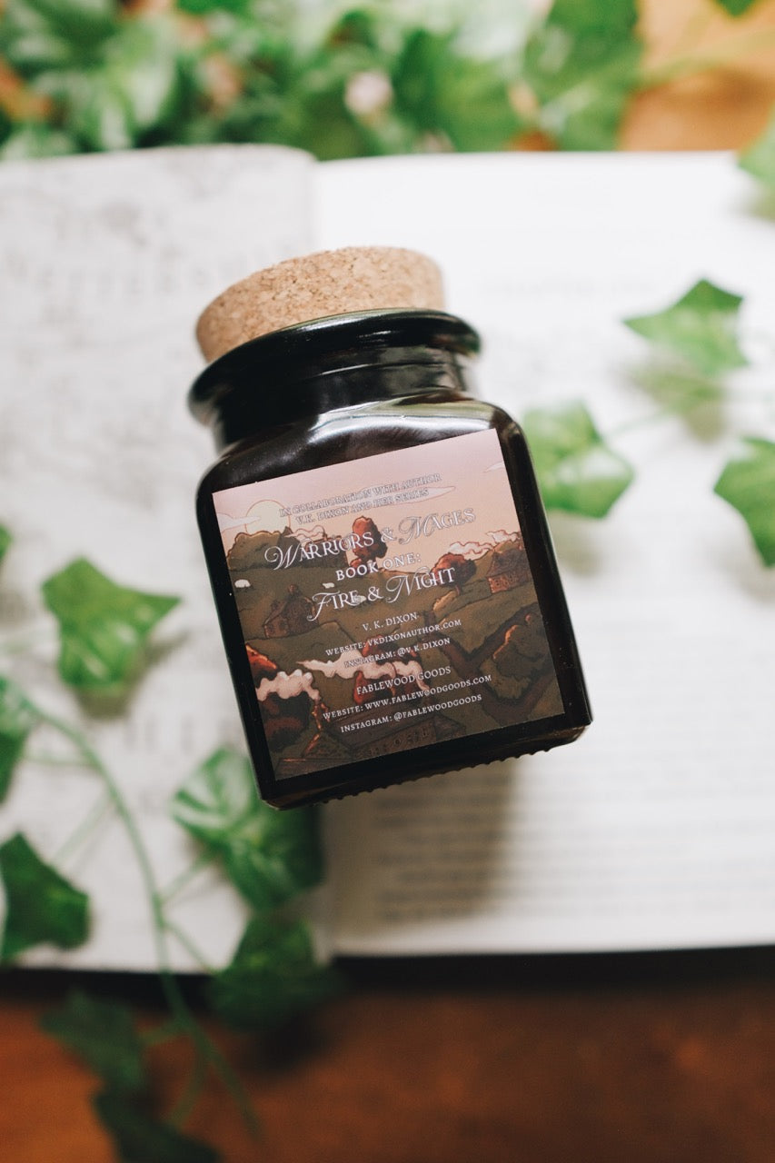 Wickham Village | 9oz Apothecary Soy Candle | Wood Wick | Rose, Ivy, + Black Tea | Regency Romance