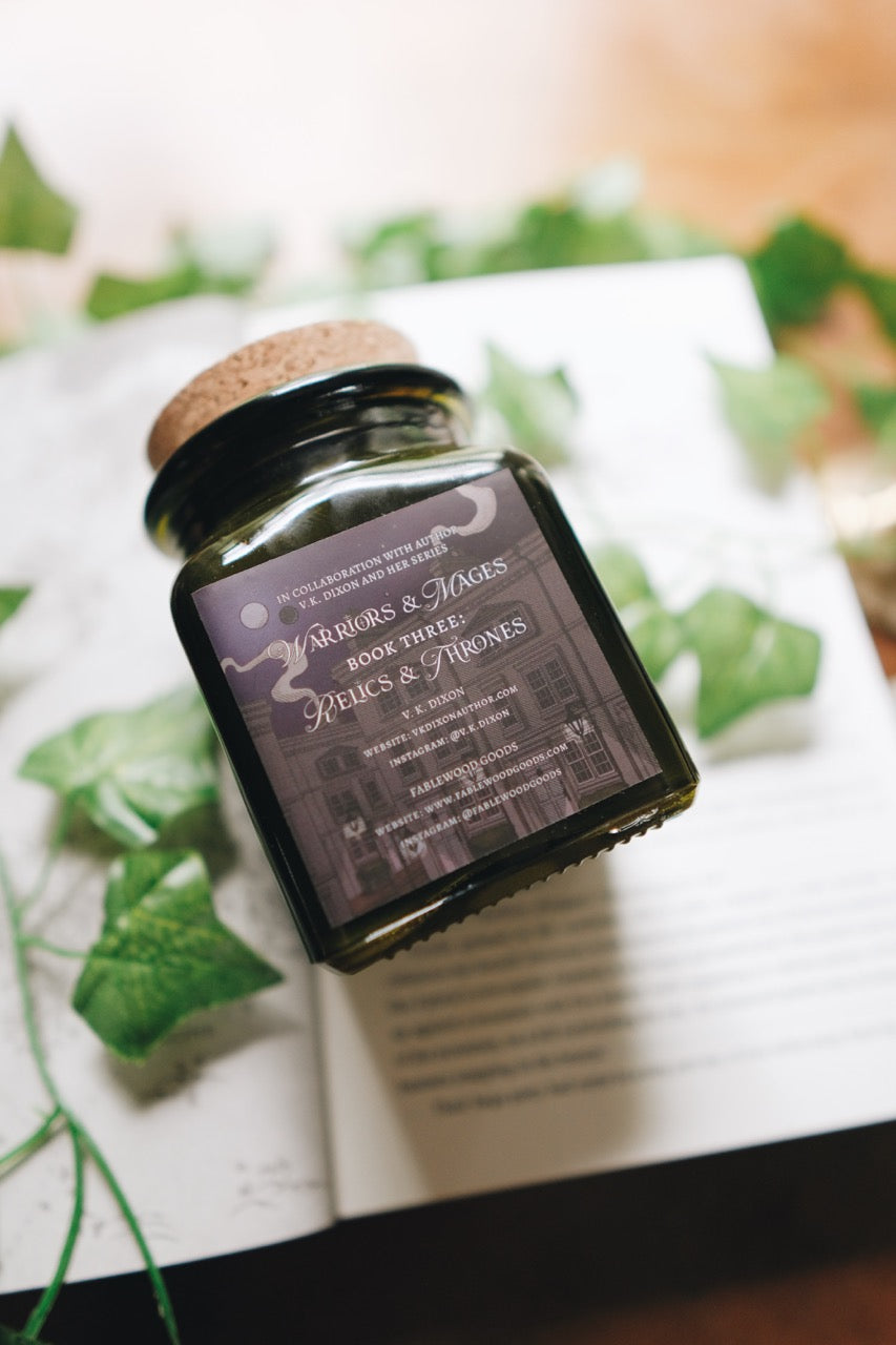Loclight Province | 9oz Apothecary Candle | Wood Wick | Ocean, Steel, & Amber | Regency Romance